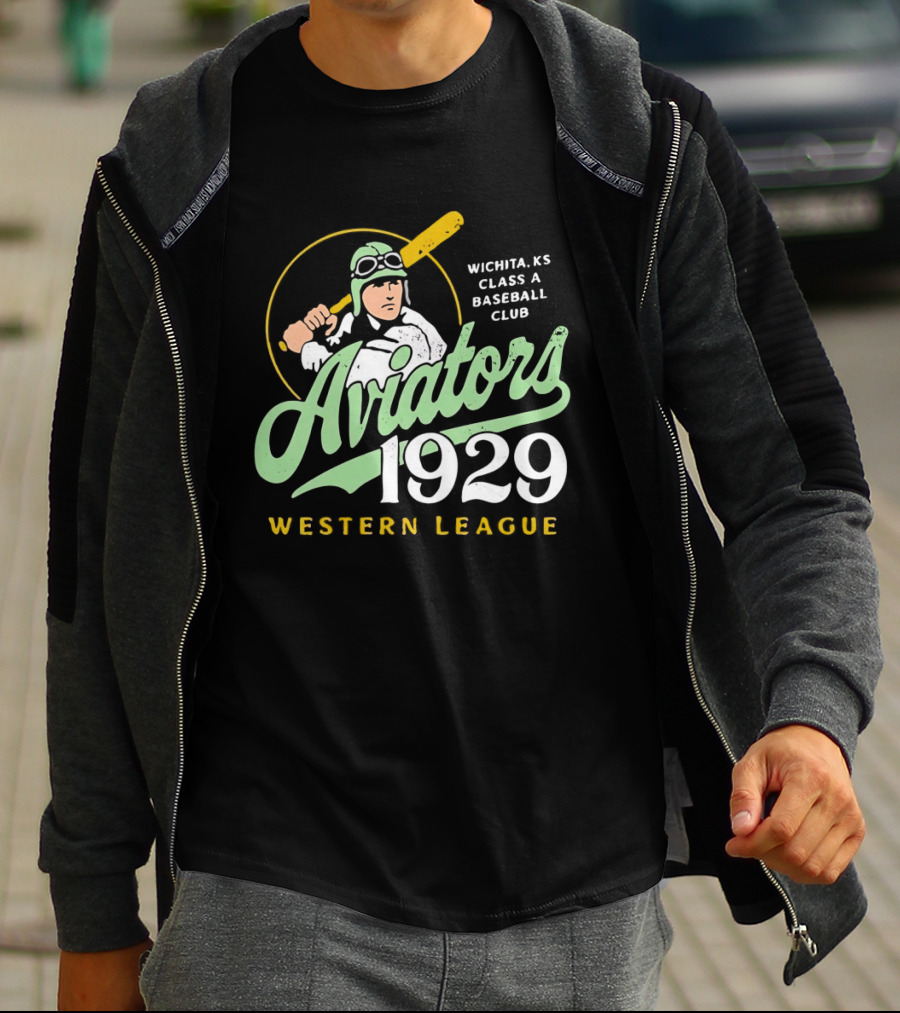 Wichita KS Aviators 1929 Western League Baseball Club T-Shirt