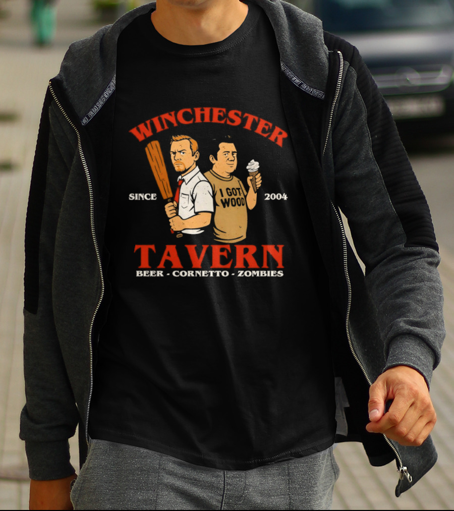 Winchester Tavern Beer Cornetto Zombies Since 2004 T-Shirt