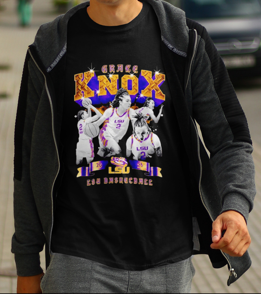 Grace Knox LSU Basketball 2026 90s T-Shirt
