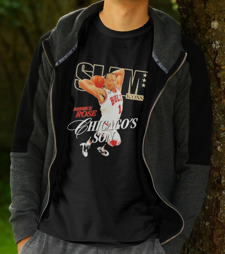 Slam Icons Derrick Rose Bulls Chicago's Son T-Shirt