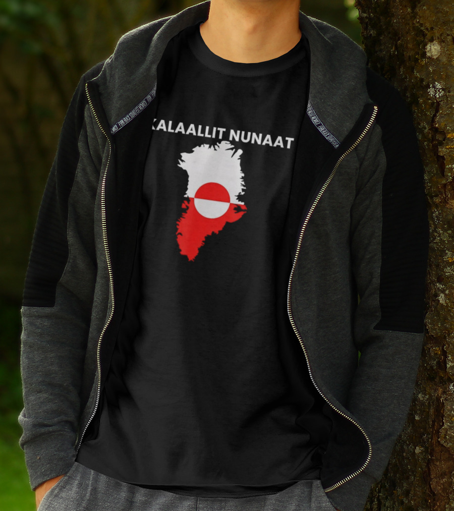 Kalaallit Nunaat Greenland Sovereignty National Flag Map T-Shirt