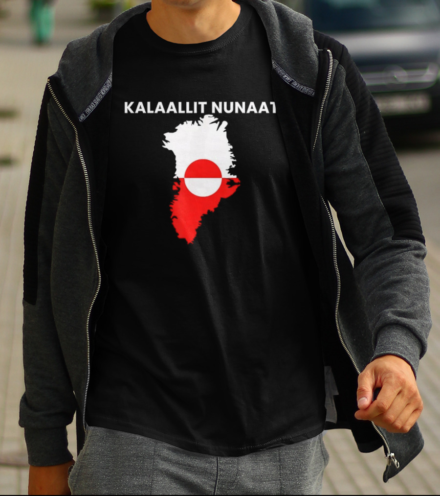 Kalaallit Nunaat Greenland Sovereignty National Flag Map T-Shirt