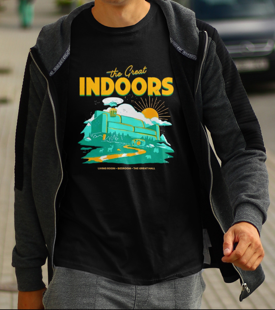 The Great Indoors Living Room Bedroom The Great Hall Couch Nature Sun T-Shirt