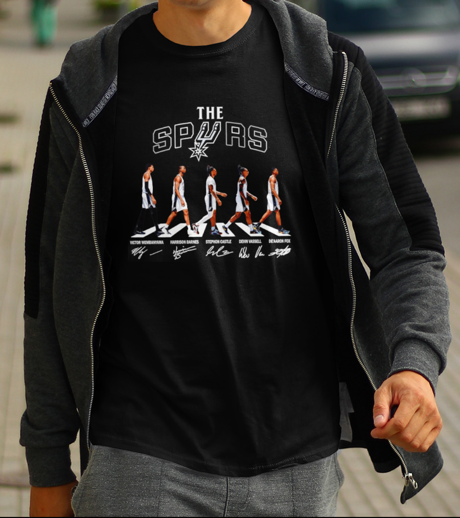 The Spurs Abbey Road Basketball Player Signatures T-Shirt