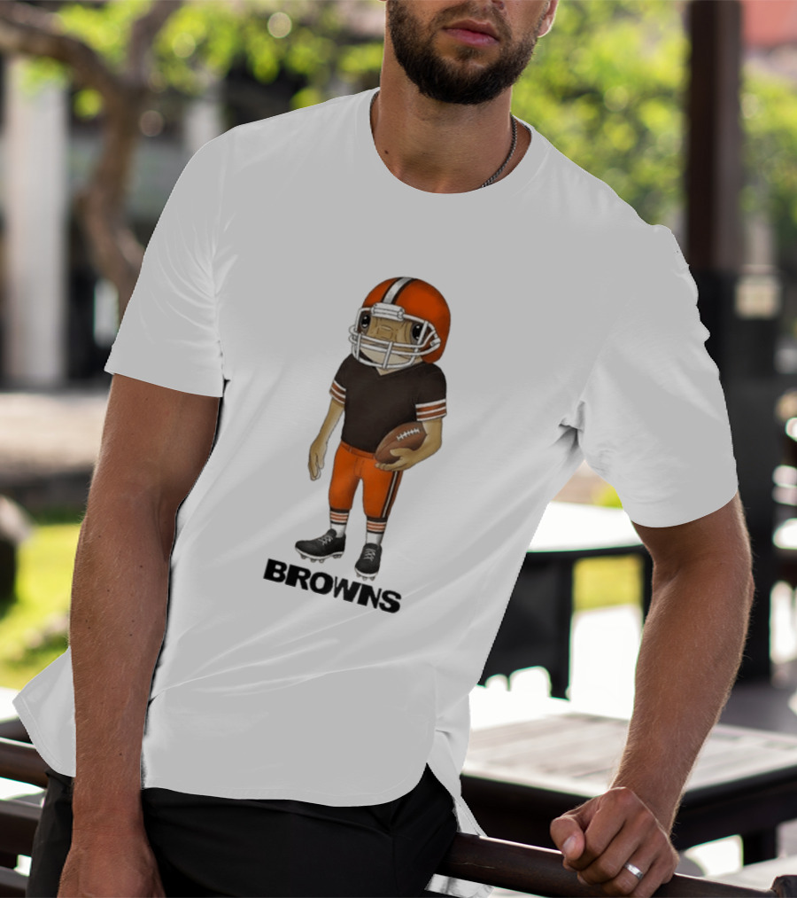 Bad Bunny Cleveland Browns Concho Helmet Mascot Browns T-Shirt