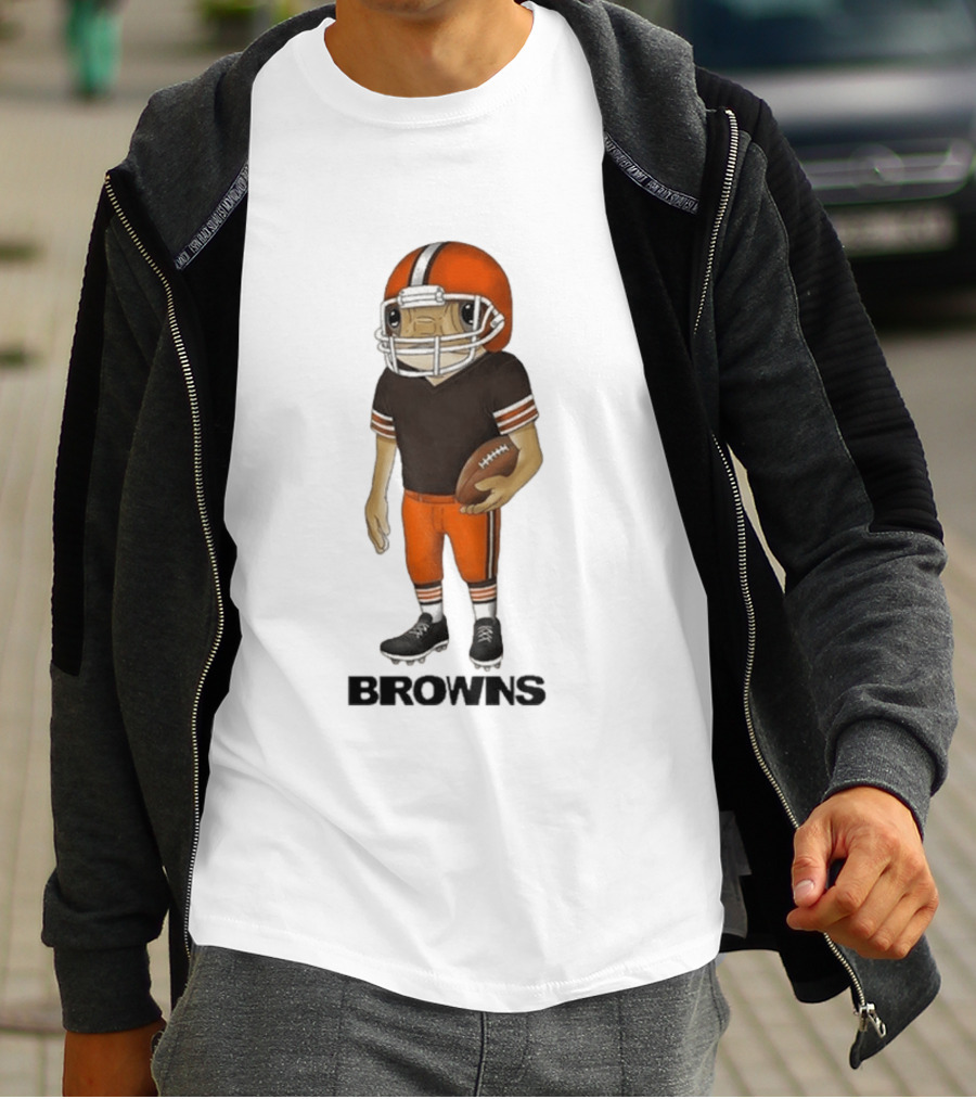 Bad Bunny Cleveland Browns Concho Helmet Mascot Browns T-Shirt