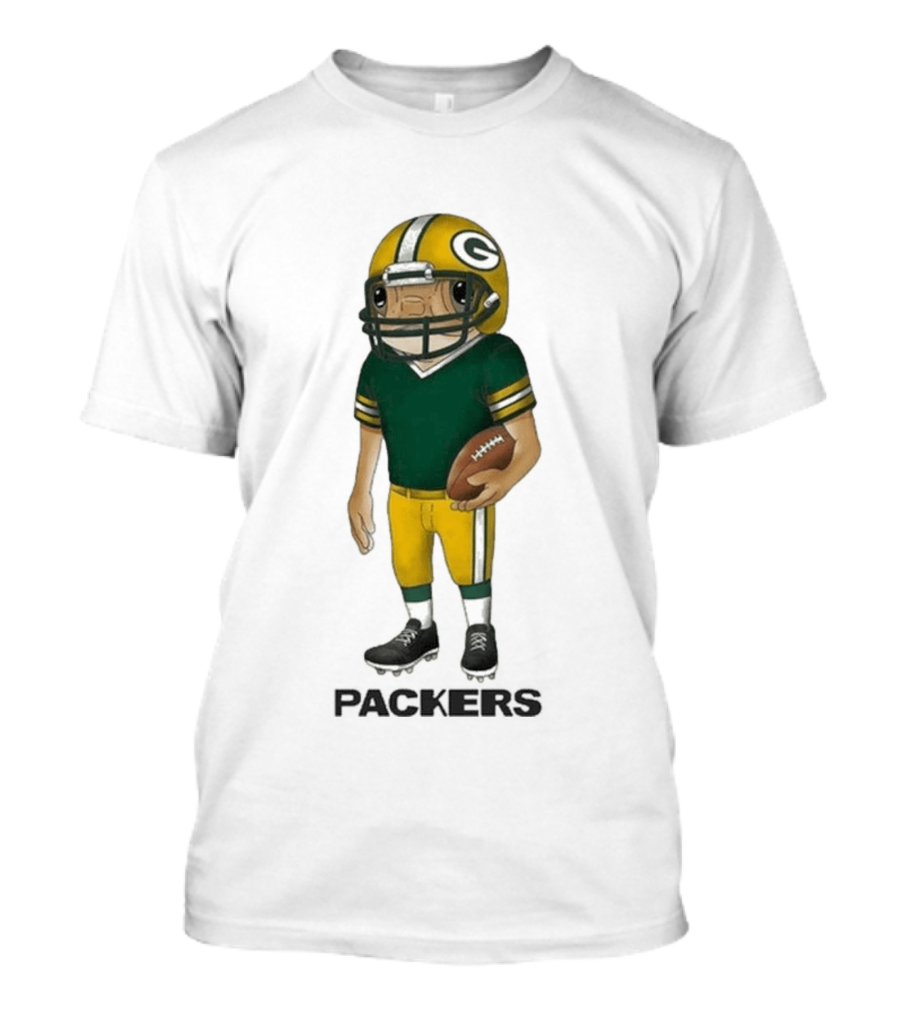 Bad Bunny Green Bay Packers Cartoon Helmet T-Shirt