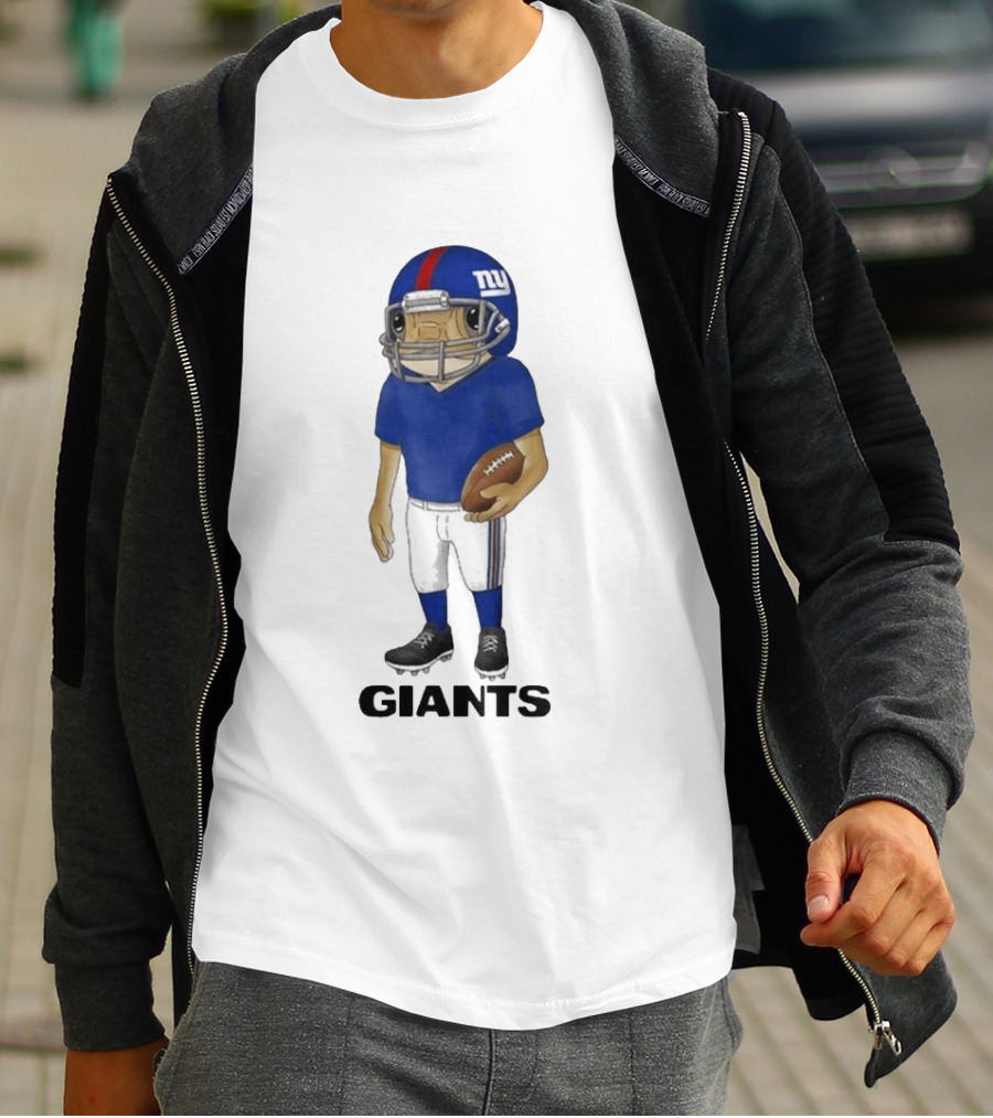 Bad Bunny New York Giants Football Character Concho Helmet Giants T-Shirt