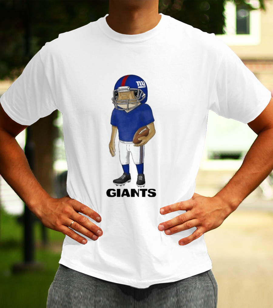 Bad Bunny New York Giants Football Character Concho Helmet Giants T-Shirt