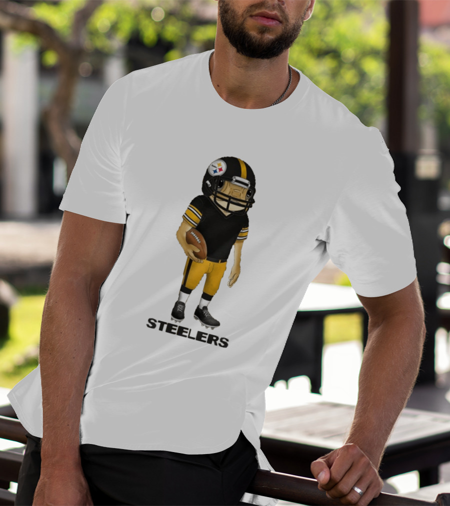 Pittsburgh Steelers Bad Bunny Style Football Player Helmet T-Shirt