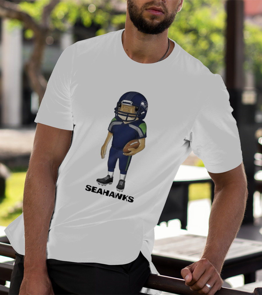 Bad Bunny Seattle Seahawks Concho Helmet Seahawks Football Player T-Shirt