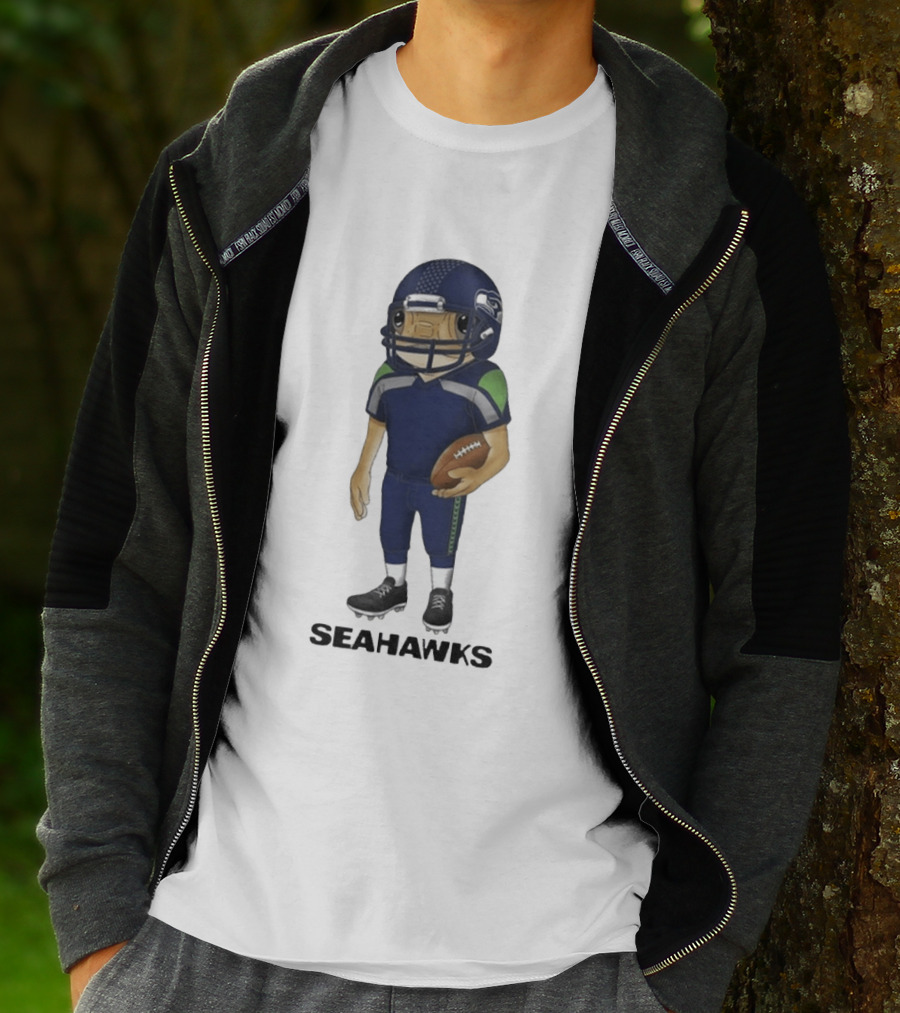 Bad Bunny Seattle Seahawks Concho Helmet Seahawks Football Player T-Shirt