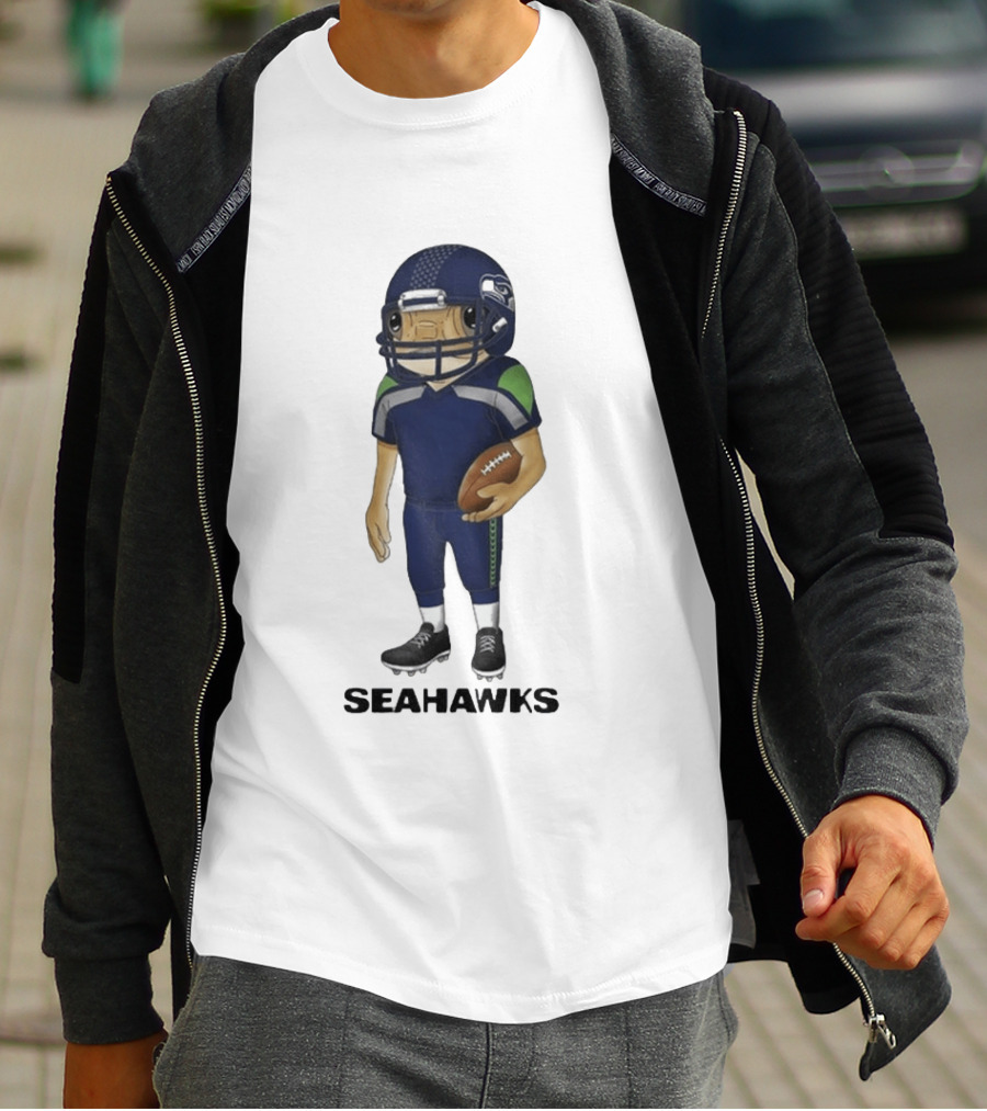 Bad Bunny Seattle Seahawks Concho Helmet Seahawks Football Player T-Shirt