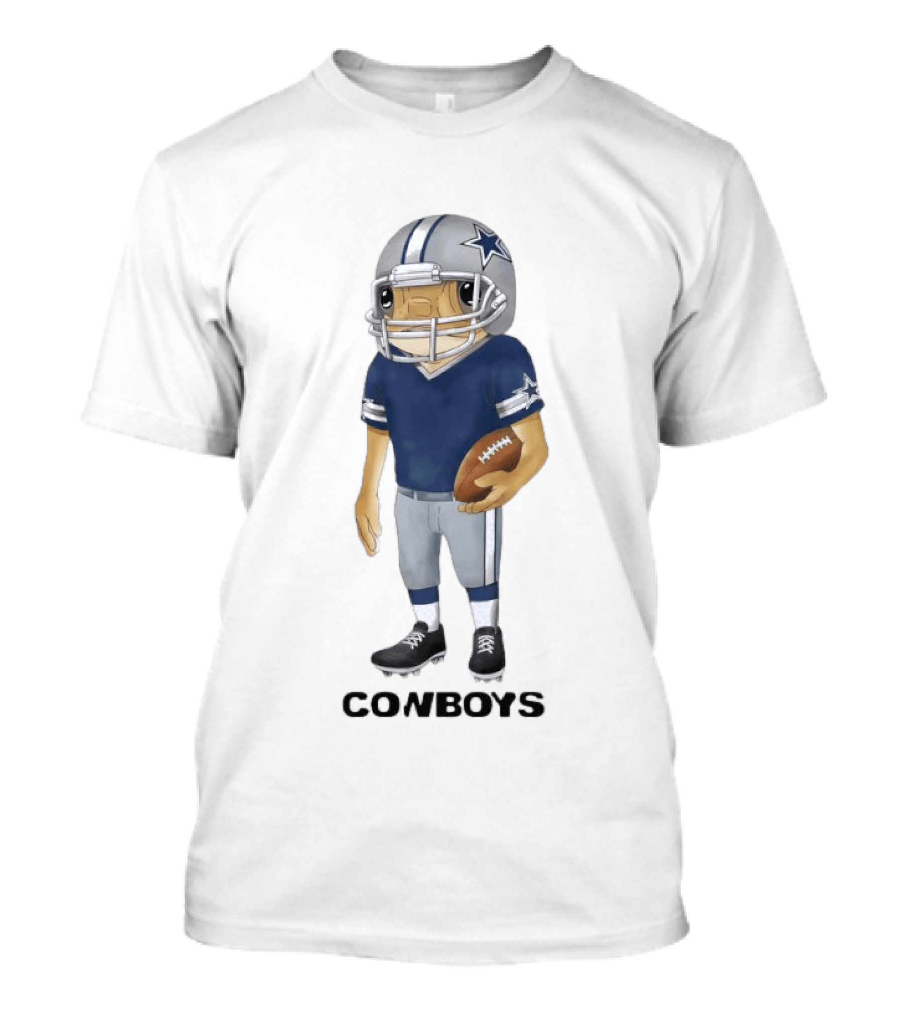 Bad Bunny X Dallas Cowboys Concho Football Player Cowboys T-Shirt