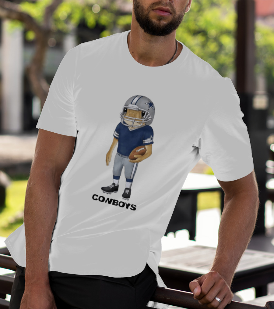 Bad Bunny X Dallas Cowboys Concho Football Player Cowboys T-Shirt