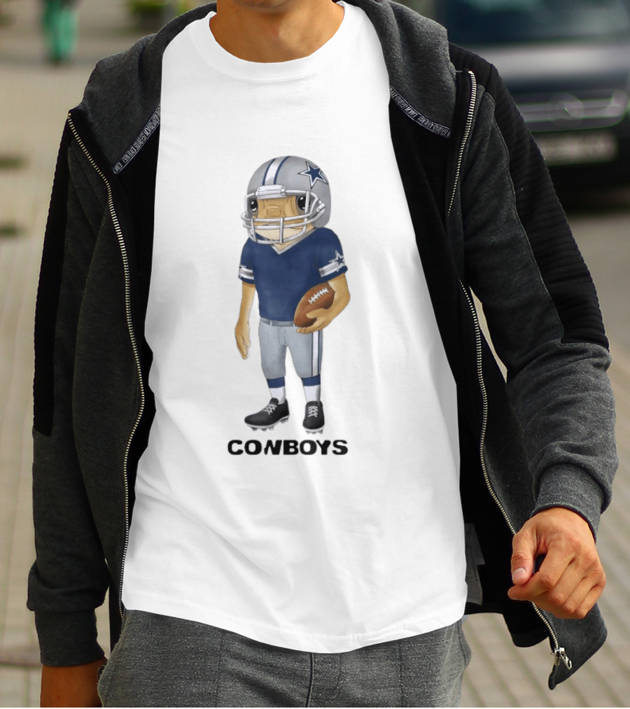 Bad Bunny X Dallas Cowboys Concho Football Player Cowboys T-Shirt