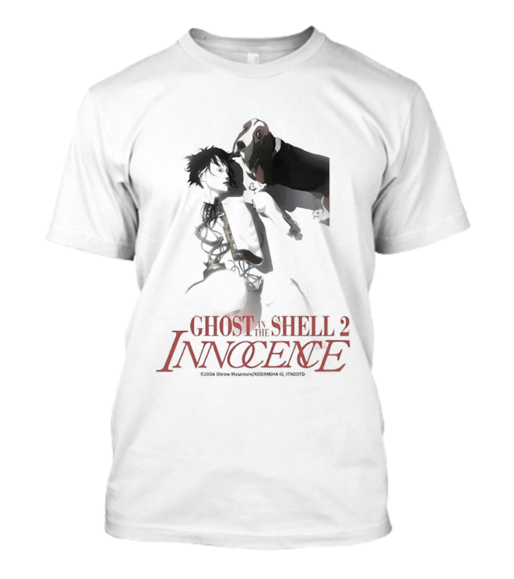 Ghost In The Shell 2 Innocence Anime Manga Art Kanji Characters T-Shirt