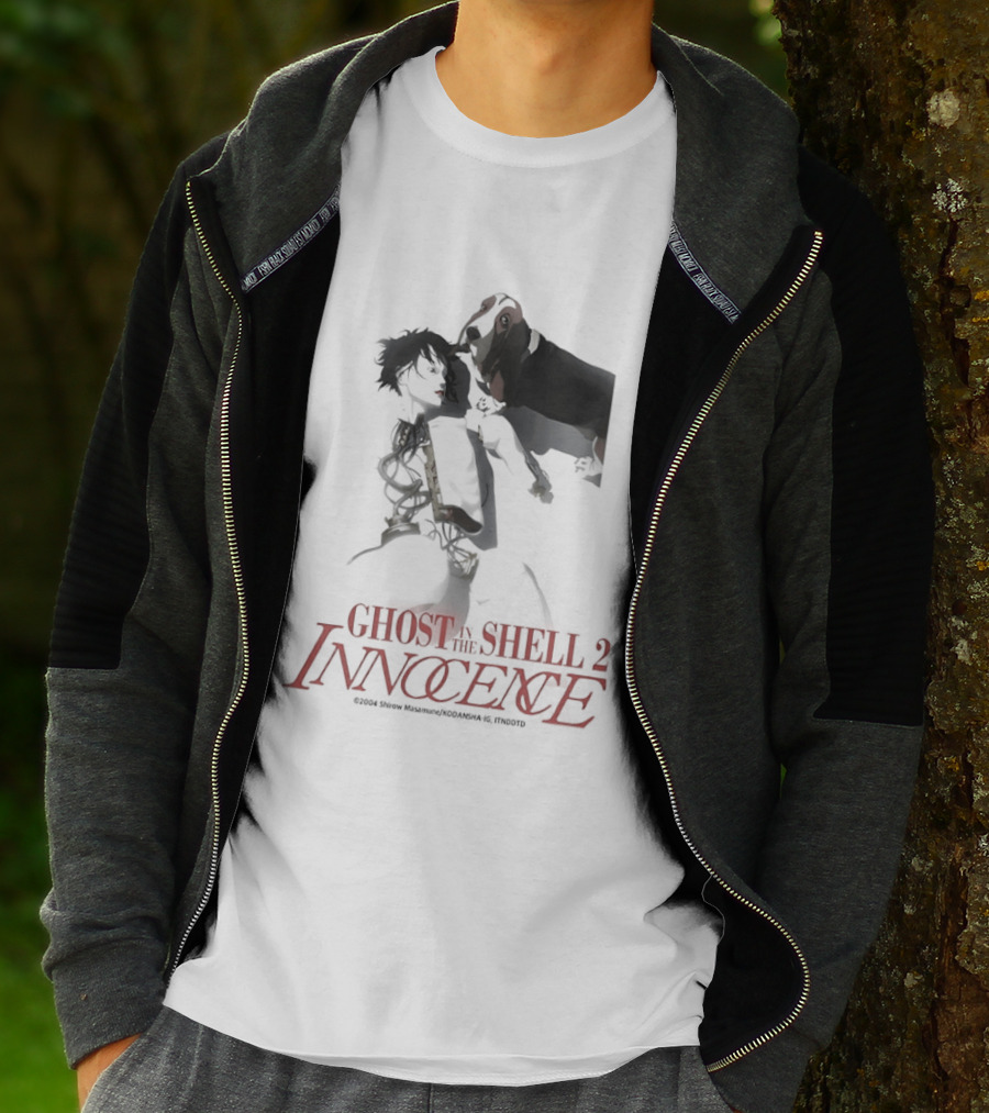 Ghost In The Shell 2 Innocence Anime Manga Art Kanji Characters T-Shirt