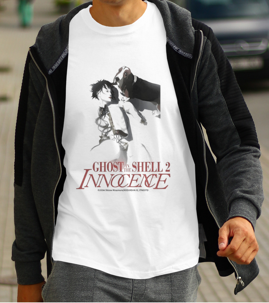 Ghost In The Shell 2 Innocence Anime Manga Art Kanji Characters T-Shirt