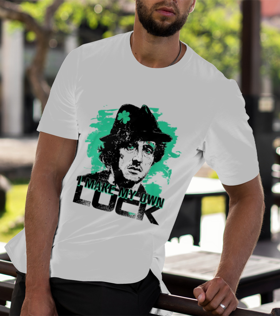I Make My Own Luck Shamrock Hat Rocky T-Shirt