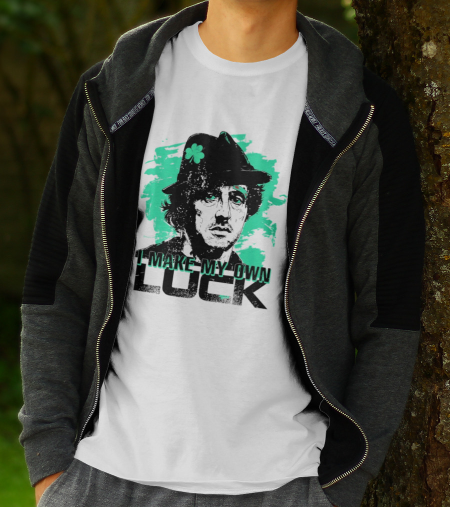 I Make My Own Luck Shamrock Hat Rocky T-Shirt