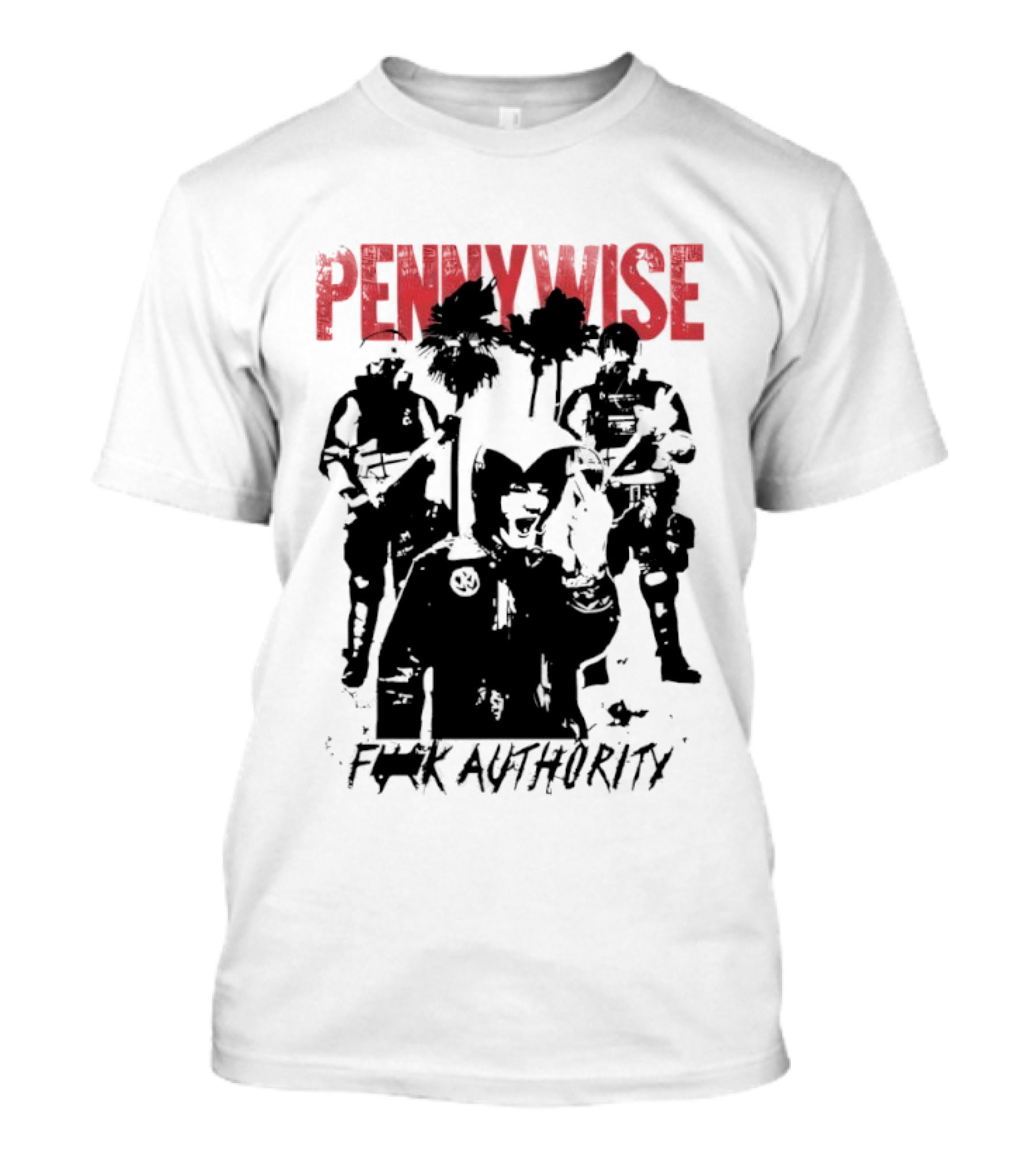 Pennywise Fuck Authority Military Soldiers And Clowns T-Shirt