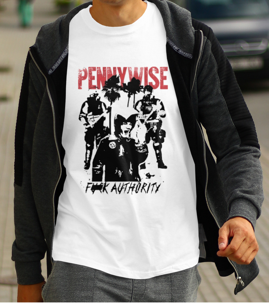 Pennywise Fuck Authority Military Soldiers And Clowns T-Shirt