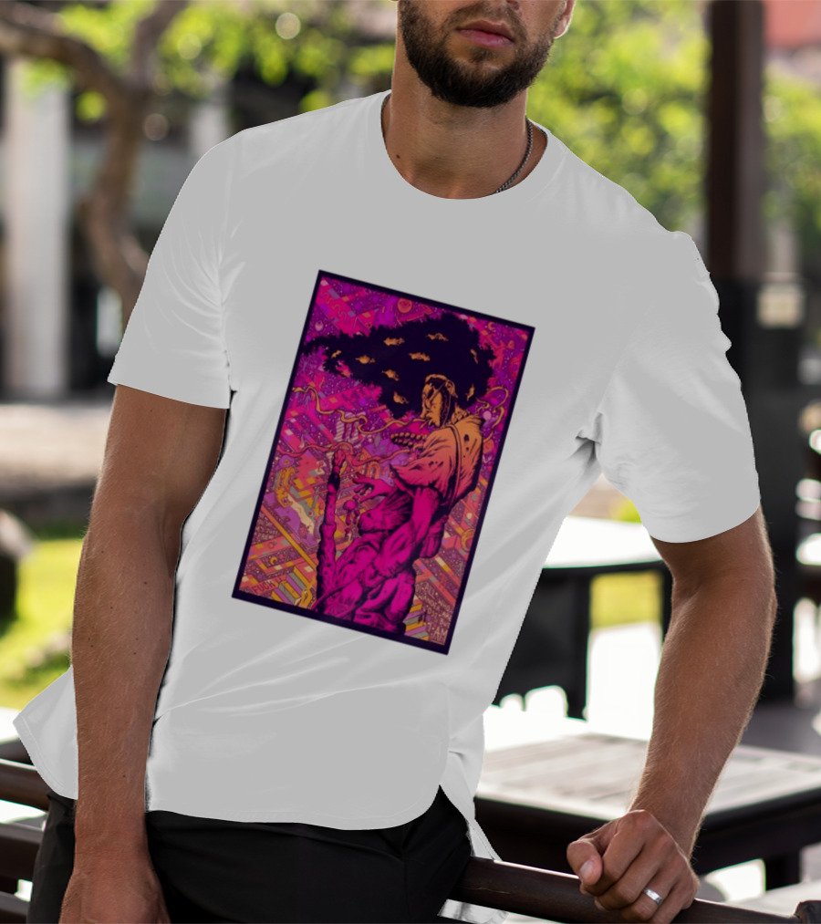 Third Eye Samurai Not All Who Wander Are Lost But I Am Psychedelic Fantasy Scene T-Shirt