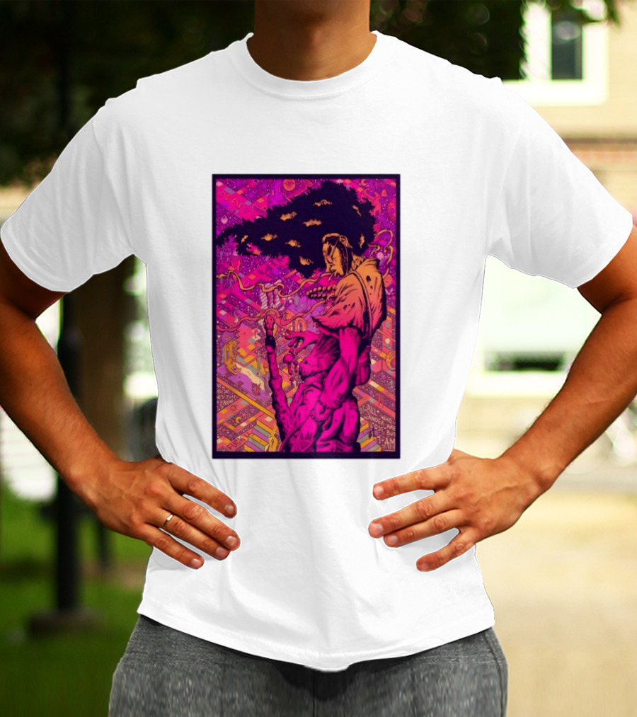 Third Eye Samurai Not All Who Wander Are Lost But I Am Psychedelic Fantasy Scene T-Shirt