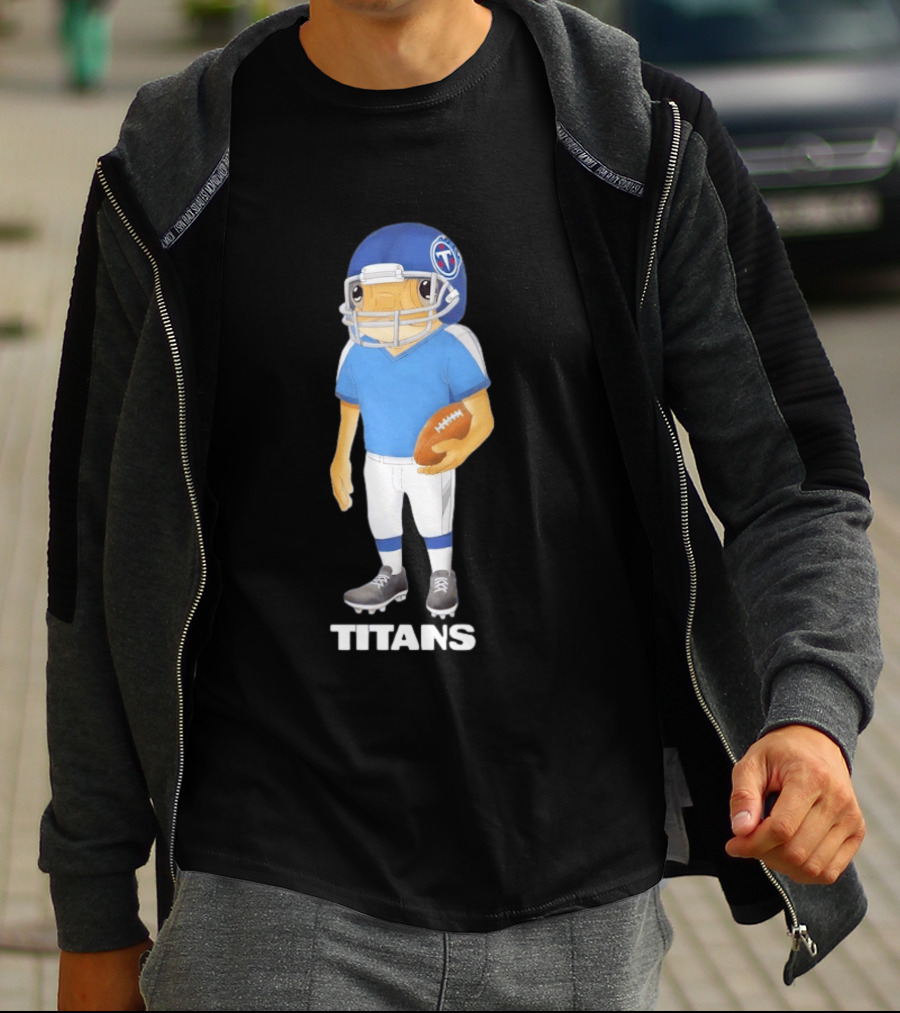 Bad Bunny X Tennessee Titans Football Player Character Collaboration T-Shirt