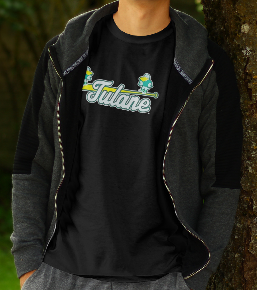 Tulane Green Wave Baseball Team Bat Spirit T-Shirt