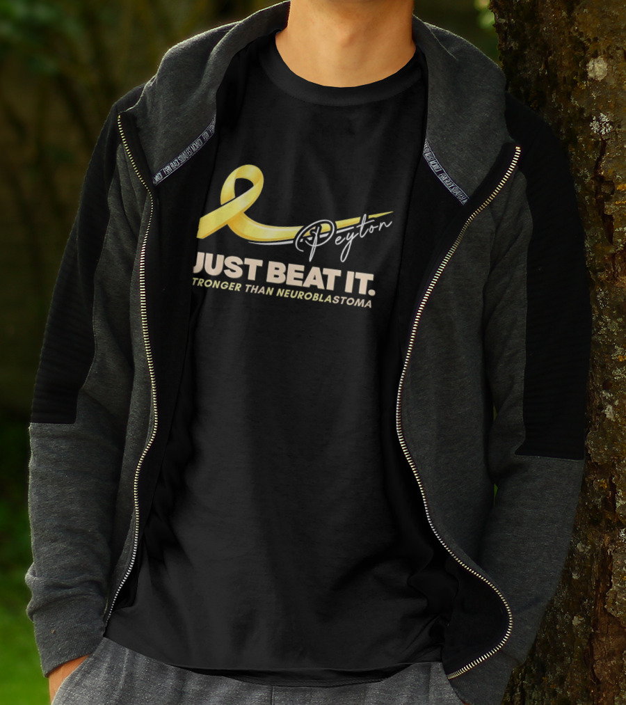 Payton Just Beat It Stronger Than Neuroblastoma Yellow Ribbon T-Shirt