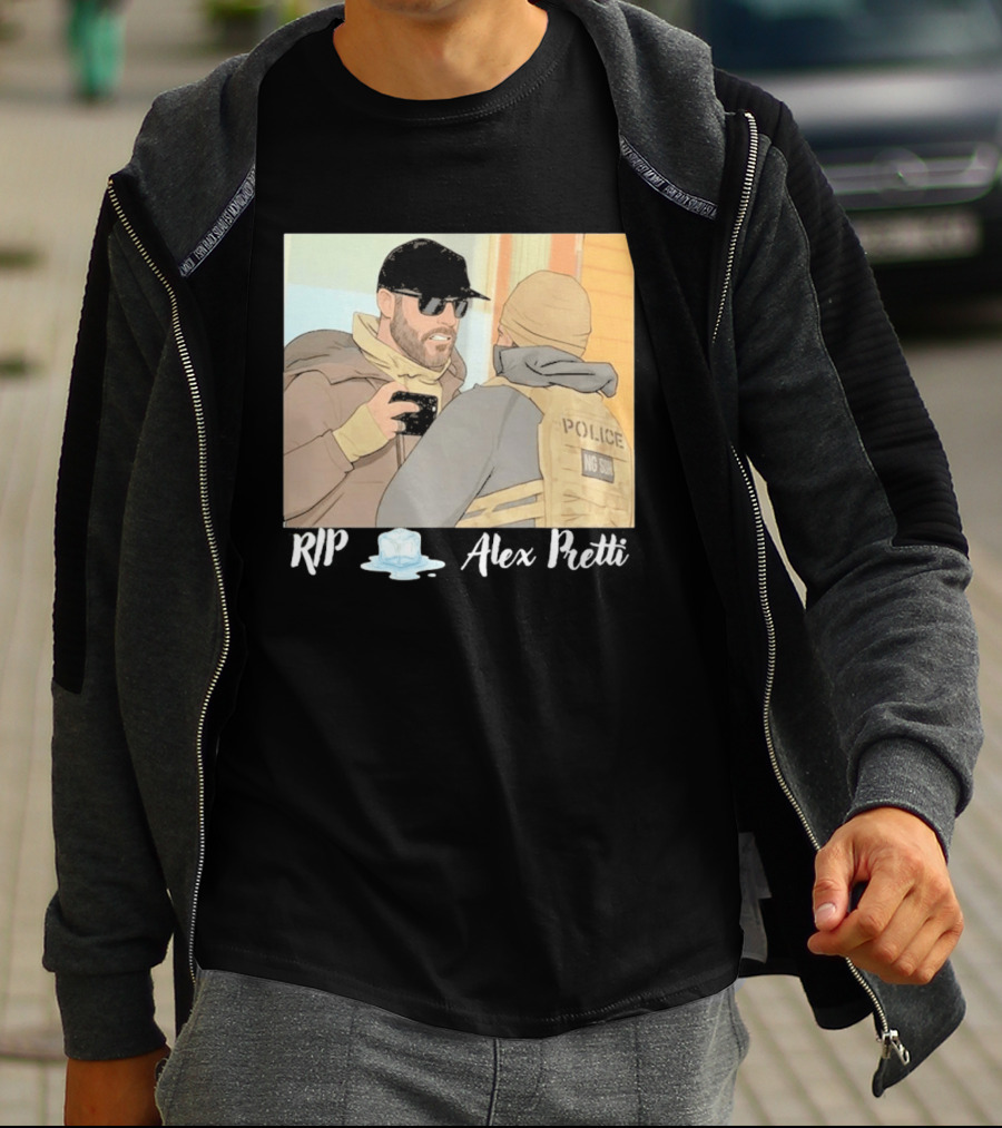 RIP Alex Pretti Melting Ice Justice For Alex Pretti Abolish ICE T-Shirt