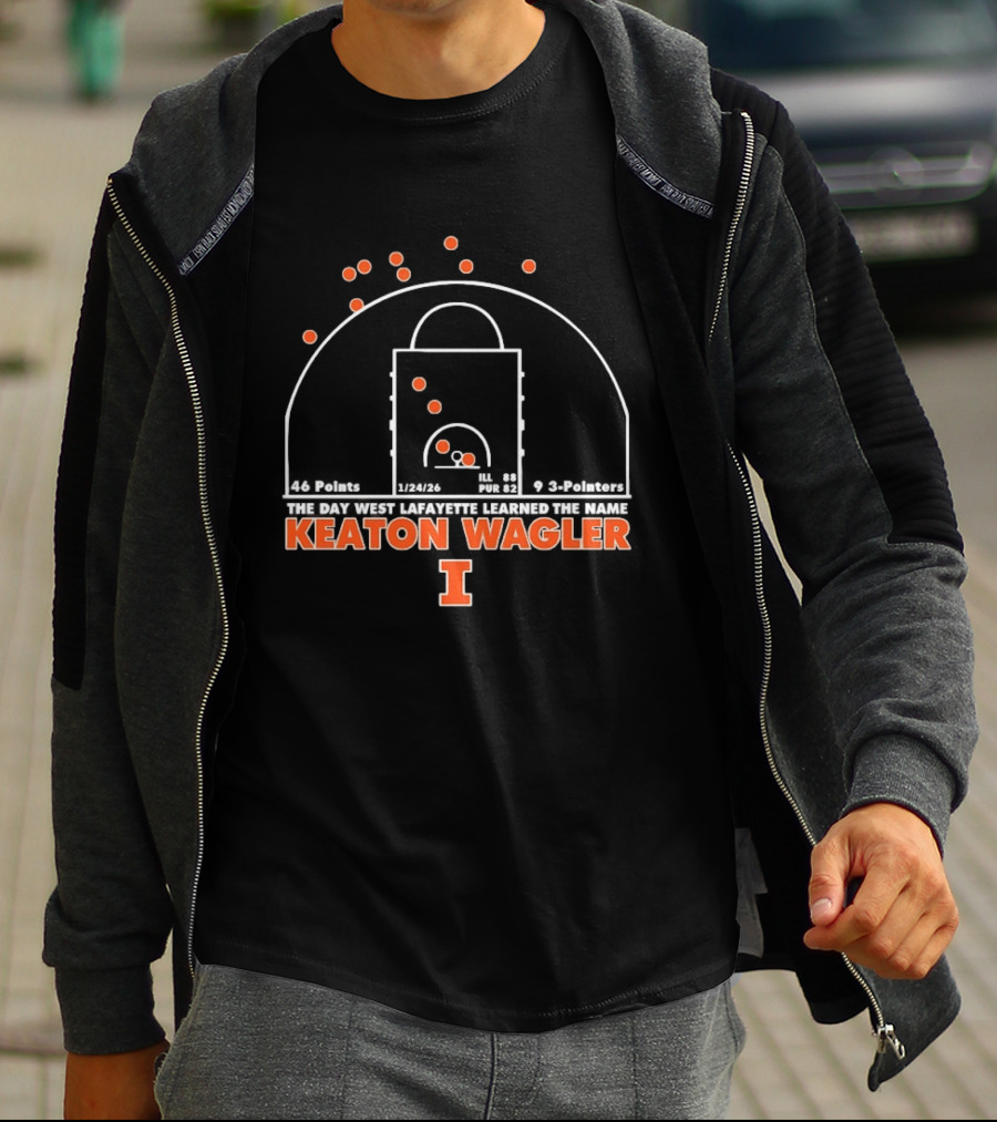 Illinois Fighting Illini Keaton Wagler West Lafayette Basketball Moment T-Shirt