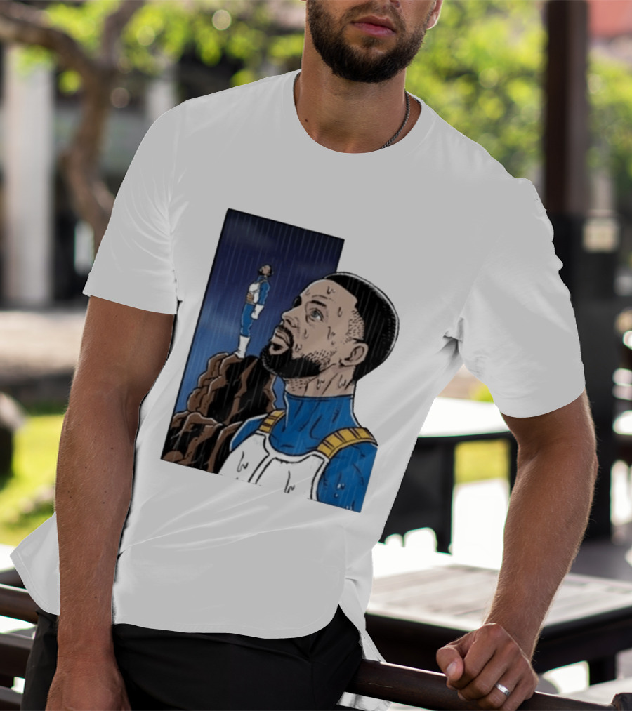Dragon Ball Z Stephen Curry Vegeta Rainy Day Crossover T-Shirt