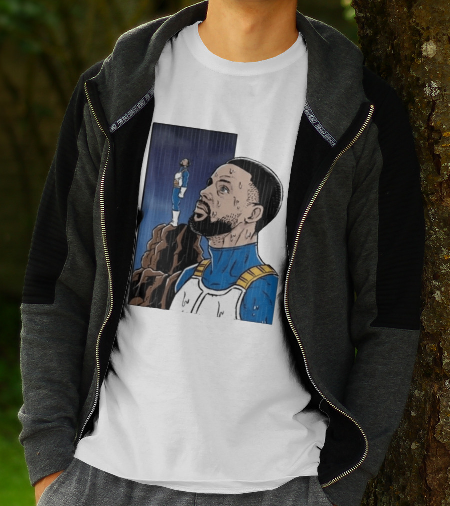Dragon Ball Z Stephen Curry Vegeta Rainy Day Crossover T-Shirt