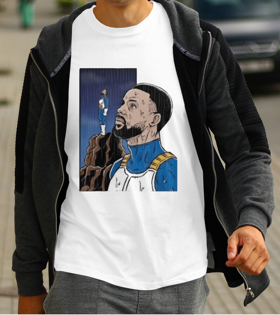 Dragon Ball Z Stephen Curry Vegeta Rainy Day Crossover T-Shirt