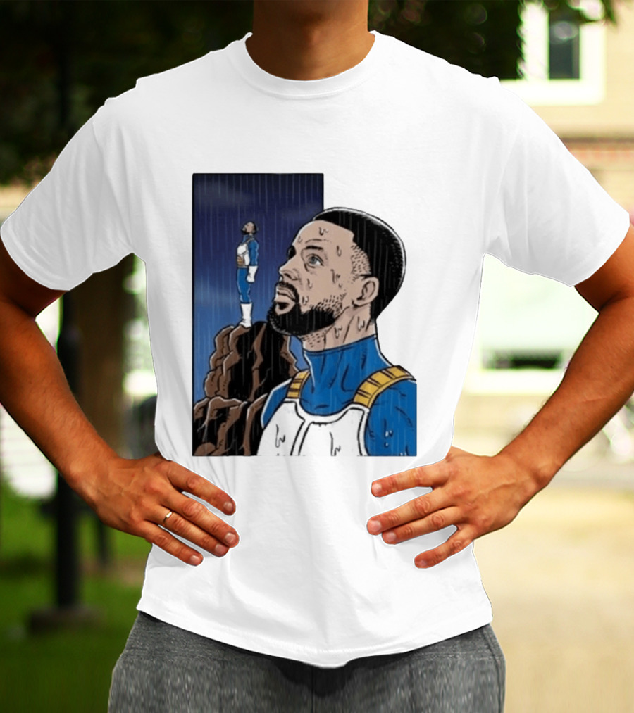 Dragon Ball Z Stephen Curry Vegeta Rainy Day Crossover T-Shirt