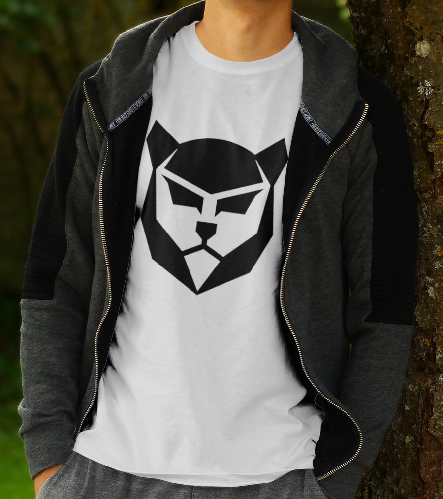 Panther Mask Baseball Geometric T-Shirt