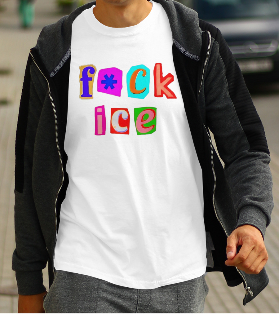F*ck Ice Colorful Letters T-Shirt