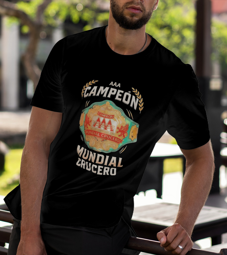 AAA Campeón Mundial Crucero Championship Belt T-Shirt