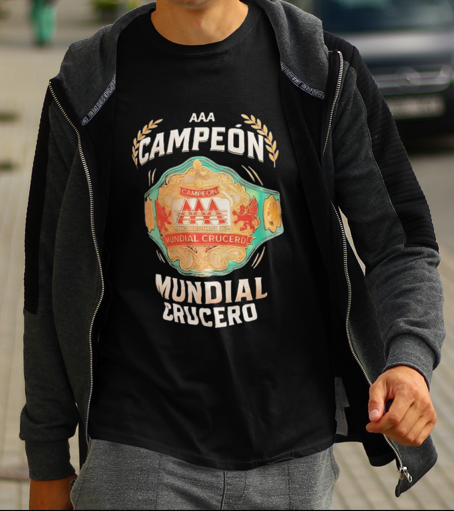 AAA Campeón Mundial Crucero Championship Belt T-Shirt