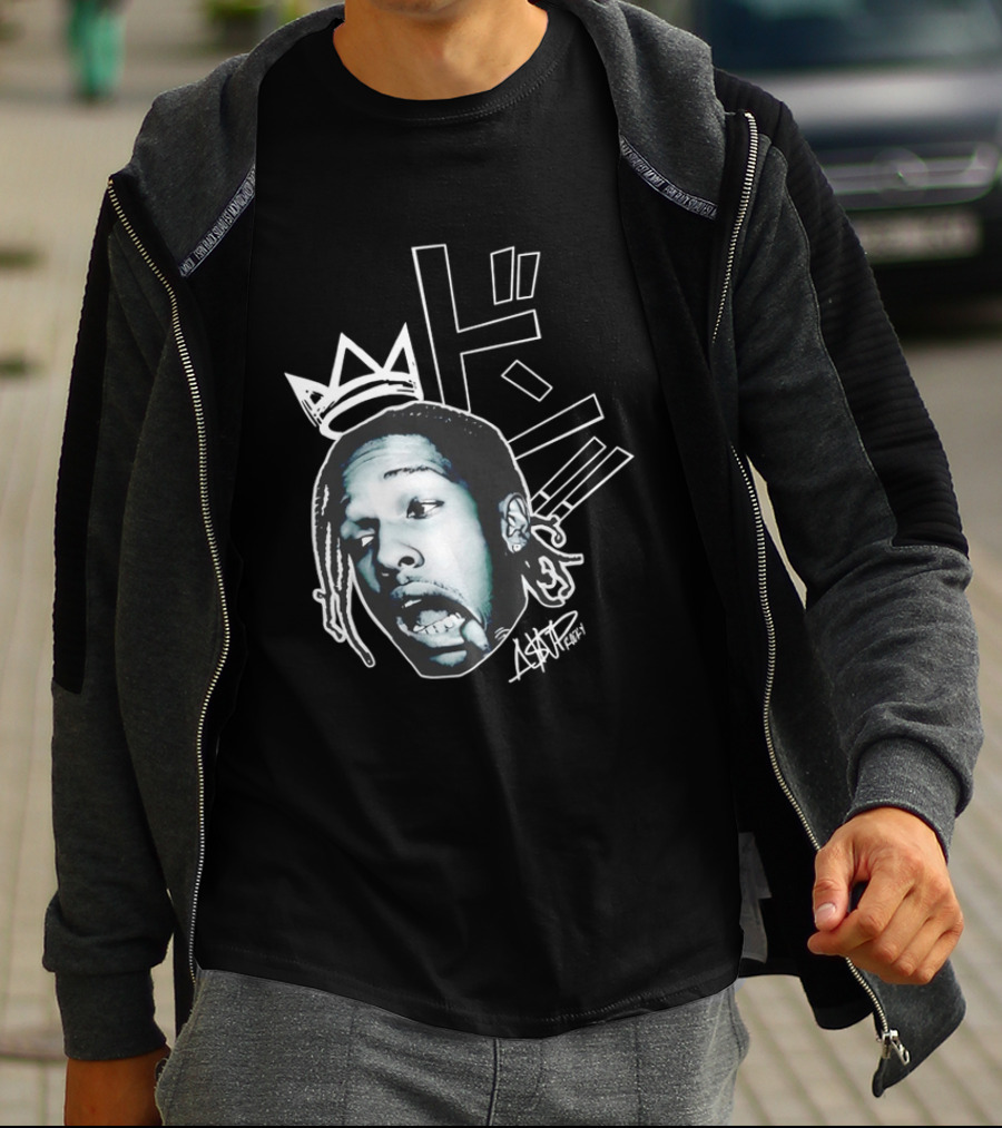 ASAP Rocky VI Big Head Crown Graphic Japan Text Signature T-Shirt