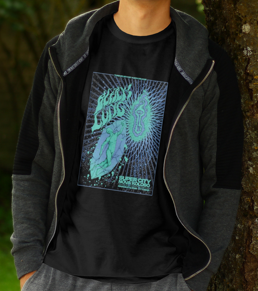 Black Lung Forever Beyond Album Release Super City Novokoloso Mar 6 2026 Widget Person Keyhole Vision Cosmos T-Shirt