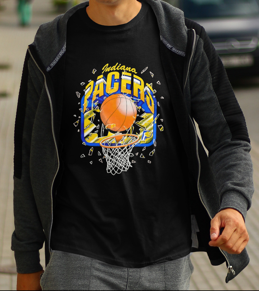 Indiana Pacers Backboard Basketball Smash City Edition 25 26 T-Shirt