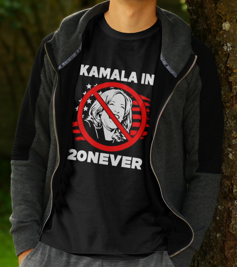 Kamala In 20never Political Statement With Prohibition Sign And Stars T-Shirt
