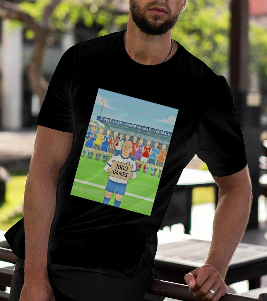 Kevin Ellison Legend Of English Football 1000 Games Celebration T-Shirt