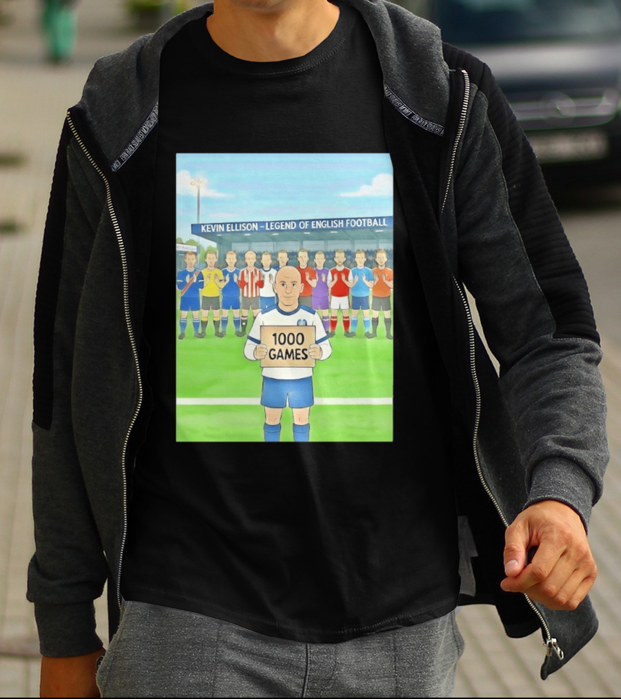 Kevin Ellison Legend Of English Football 1000 Games Celebration T-Shirt