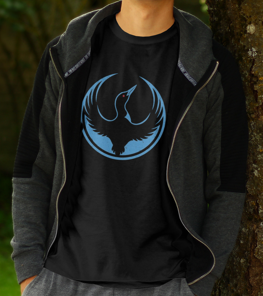 Minnesota Rebel Alliance Loon Symbol Blue Circular T-Shirt