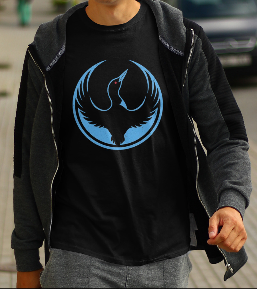 Minnesota Rebel Alliance Loon Symbol Blue Circular T-Shirt